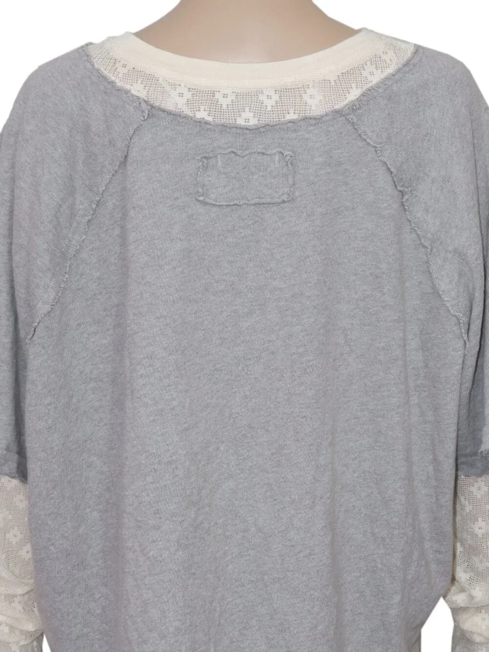 Free People We The Free Keepsake Twofer Oversized Mesh Scoop Neck Top M